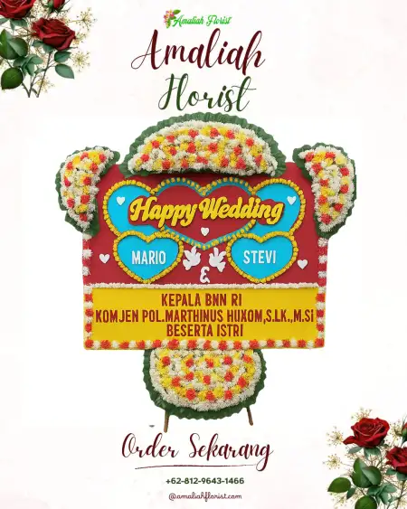 Papan Bunga Pernikahan Petung